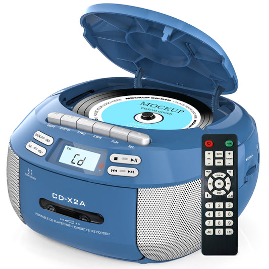 Greadio Boombox CD Cassette Player Combo, Portable CD Player for Home with Bluetooth