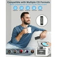 Greadio 5000mAh Rechargeable CD Player Boombox Cassette Player Combo with Bluetooth, FM, Music