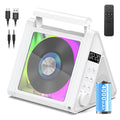 Greadio Portable CD Player with 20W Speaker, 4000mAh Rechargeable Bluetooth CD Player with Battery,Triangle Design Speaker with Remote Control