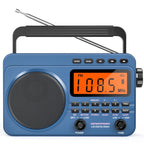 Greadio Portable AM FM Radio, Weather Radio with 4000mAh Rechargeable battery for Outside, Home