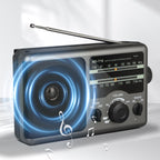 Greadio Portable AM FM Radio with Big Knob, AM FM Radio Easy Operation for Senior,Elderly