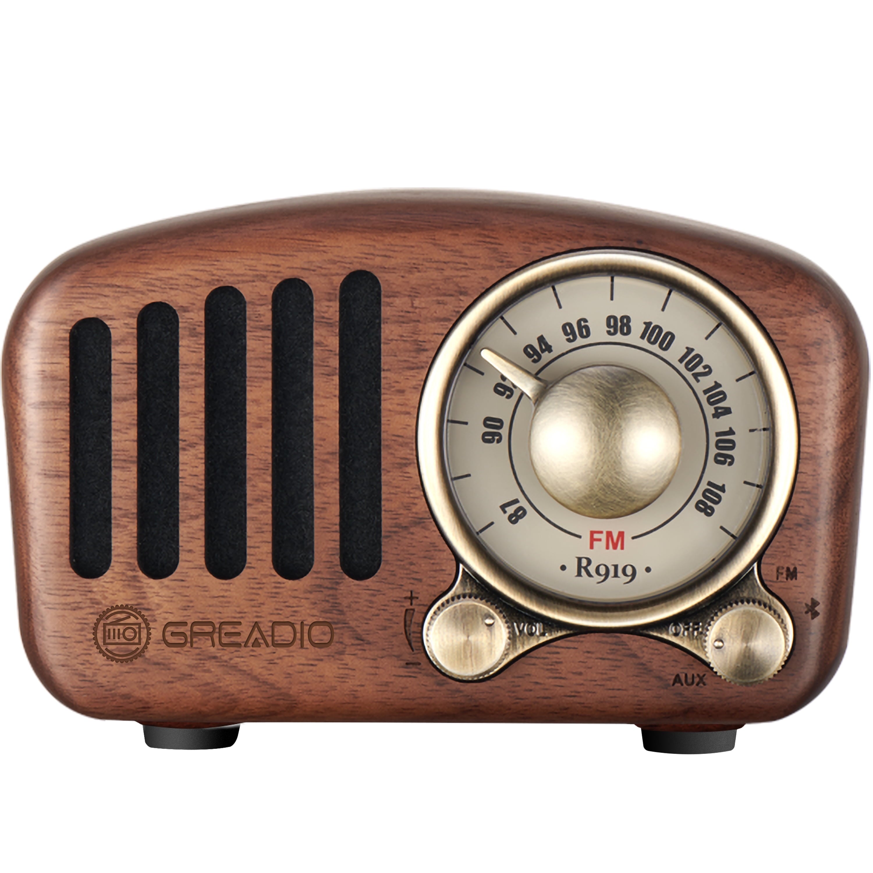 Greadio Portable Vintage Bluetooth Speaker, Retro Radio Speaker