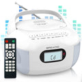 Greadio Boomboxes, CD Boombox, CD Player Boombox, Portable FM Radio CD Player with Bluetooth 5.1, LCD Display, AC Cord/Dry Battery Operation, TF/USB/AUX Port for Home,Senior,Kids