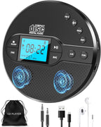 NEW 2025 CD Player Portable with Bluetooth, Greadio 2000mAh Rechargeable Discman CD Player for Car