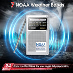 Greadio NOAA Weather Radio, AM/FM Battery Operated Transistor Portable Radio with Best Reception