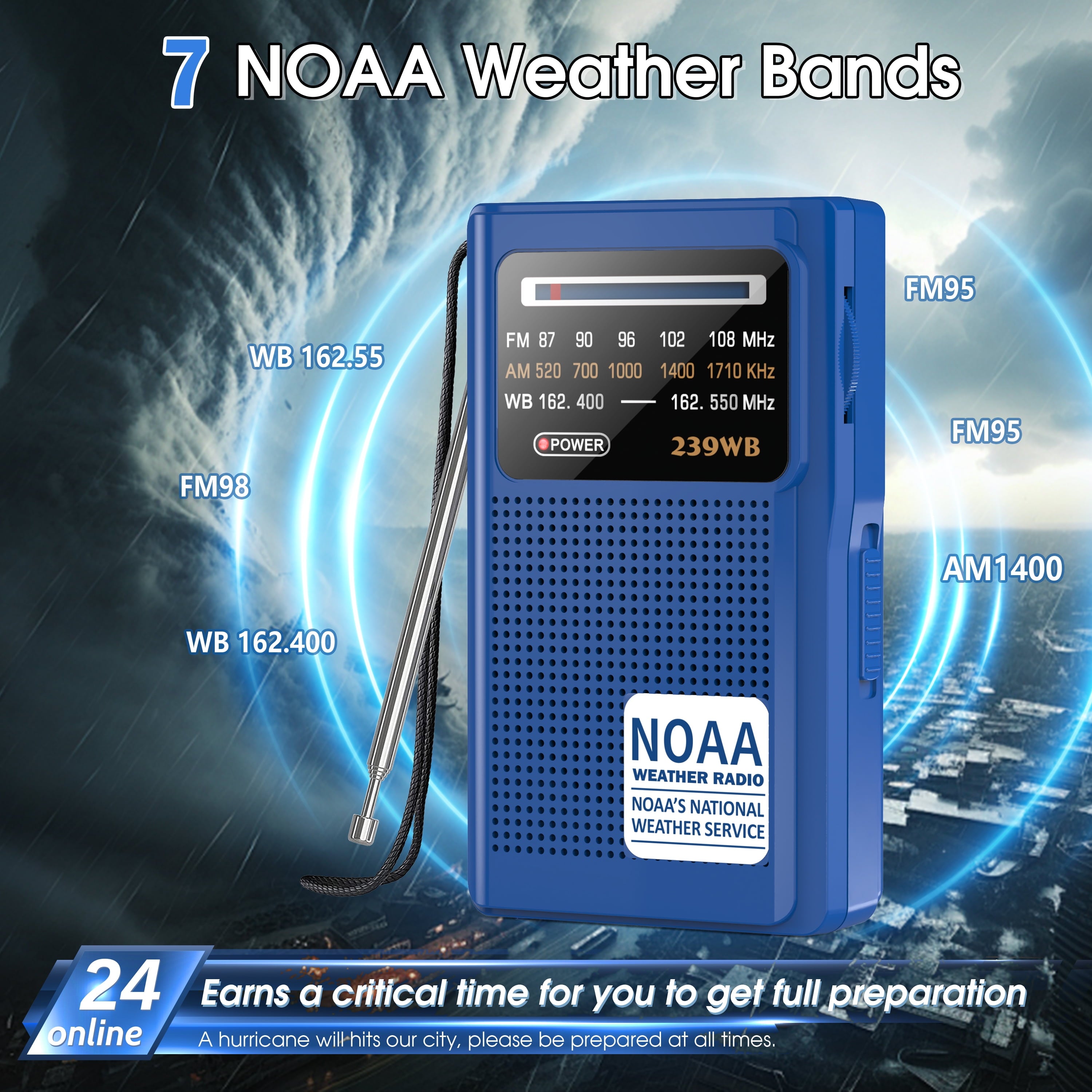 NOAA Weather Radio, AM FM Radio with Weather Band