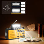 Greadio Wind up Emergency Radio, Solar AM/FM Radio,4000mAh Hand Crank Radio Flashlight & SOS Alarm