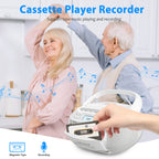 CD Player Boombox Combo with Bluetooth, CD Cassette Player Boombox with Remote, AM/FM Radio, Stereo Sound