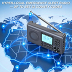 Greadio Weather Alert Radio, S.A.M.E Localized Programming, 23 County Codes & 80+ Emergency Alerts, Battery Backup, Alarm, Selectable Alert Tone, Warning Light for Emergency & Hurricane