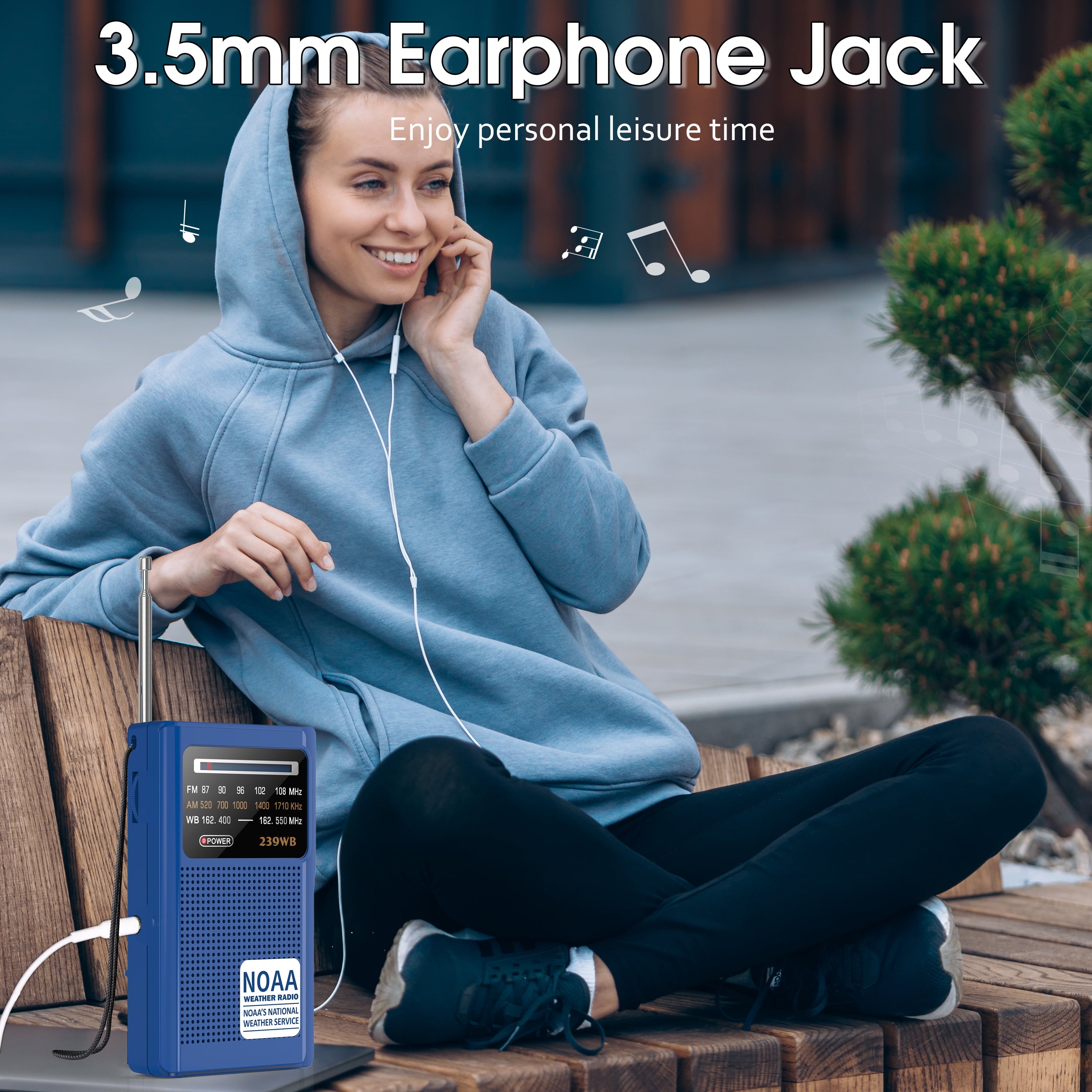 NOAA Weather Radio, AM FM Radio with Weather Band