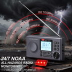 Greadio Weather Alert Radio, S.A.M.E Localized Programming, 23 County Codes & 80+ Emergency Alerts, Battery Backup, Alarm, Selectable Alert Tone, Warning Light for Emergency & Hurricane