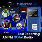 NOAA Weather Radio, AM FM Radio with Weather Band