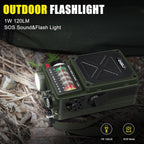 Portable Shortwave Radio - 4000mAh AM/FM/WB/SW Shortwave Radio with Bluetooth Speaker, Flashlight, Sleep Timer