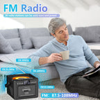Greadio CD Player Portable Boombox with Type-C Charging Cord & Remote, Cassette Player, Bluetooth 5.1, Black, New 1 Pack