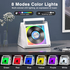 Greadio Portable CD Player with 20W Speaker, 4000mAh Rechargeable Bluetooth CD Player with Battery,Triangle Design Speaker with Remote Control