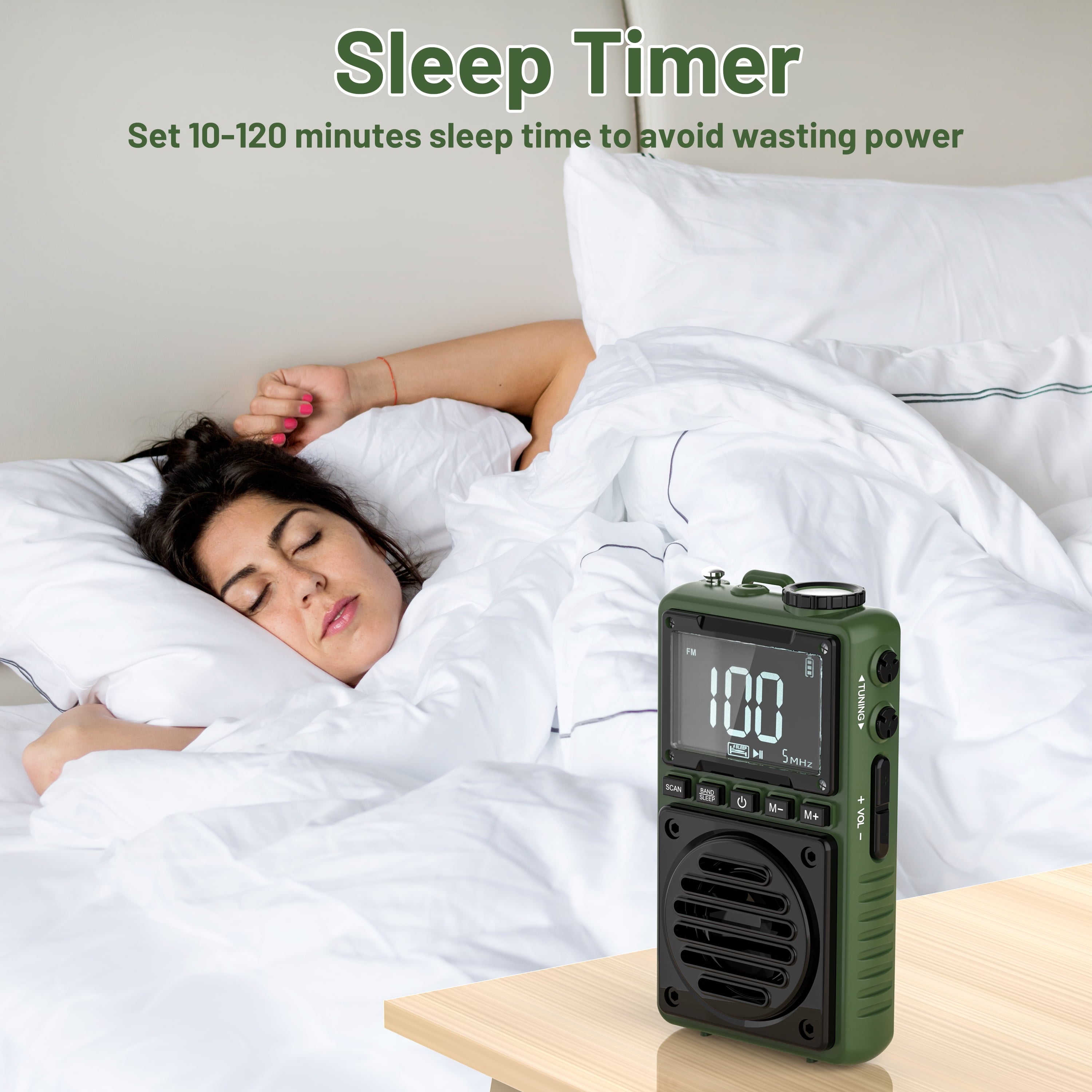 Greadio Digital Weather Band Radio with Flashlight,850mAh Rechargeable AM FM Portable Radio with Clip, Pocket Radio with Best Reception, SOS Alarm,Sleep Timer for Jogging,Outdoor