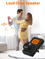 Bluetooth Portable AM FM Radio, Pocket Radio with Digital Tuning, Rechargeable AM FM Radio with Earphone Jack, Flashlight, LCD Screen,
