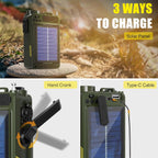 Portable Shortwave Radio - 4000mAh AM/FM/WB/SW Shortwave Radio with Bluetooth Speaker, Flashlight, Sleep Timer