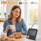 New NOAA Weather Alert Radio, S.A.M.E Localized Alerts, Battery Backup, External Antenna and Warning Light for Home Emergency
