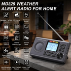 Greadio Weather Alert Radio, S.A.M.E Localized Programming, 23 County Codes & 80+ Emergency Alerts, Battery Backup, Alarm, Selectable Alert Tone, Warning Light for Emergency & Hurricane