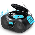 Greadio Boombox Portable CD Players for Home with Bluetooth, Boom Box CD Player FM Radio Combo, Stereo Sound