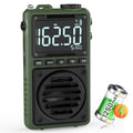 Greadio Digital Weather Band Radio with Flashlight,1250mAh Rechargeable AM FM Portable Radio with Clip
