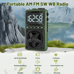 Rechargeable AM FM Radio with NOAA Weather Alert,Portable Pocket Radio with Best Reception, Portable Radio with Bluetooth