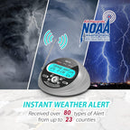 NOAA Weather Radio with Alert, S.A.M.E. Localized Programming Emergency Weather Radio, Weather Radio with Battery Backup, Warning Light for Emergency & Hurricane