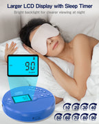 Portable CD Player with Bluetooth, Disman CD Player for Car with FM Transmitter, Rechargeable Personal