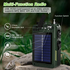 Greadio Portable Shortwave Radios with NOAA Weather Radio, 14800mWh Digital Radio AM FM with Bluetooth 5.4, Crank/Solar/USB Charging, Support USB/TF