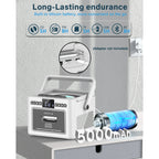 Greadio 5000mAh Rechargeable CD Player Boombox Cassette Player Combo with Bluetooth, FM, Music