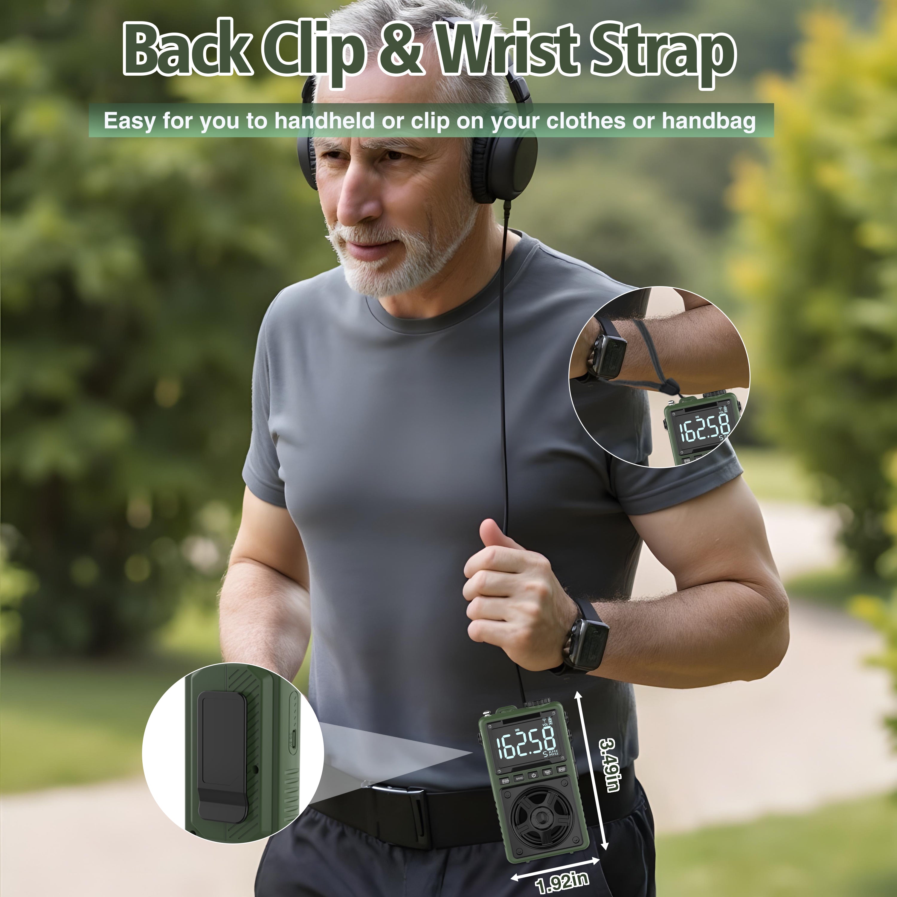 Rechargeable AM FM Radio with NOAA Weather Alert,Portable Pocket Radio with Best Reception, Portable Radio with Bluetooth