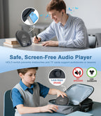 Portable CD Player with Headphones, Rechargeable Discman CD Player for Car & Home, Small CD Players Portable with 60s Anti-Skip