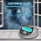 NOAA Weather Radio with Alert, S.A.M.E. Localized Programming Emergency Weather Radio, Weather Radio with Battery Backup, Warning Light for Emergency & Hurricane