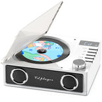 Bluetooth CD Players Portable with Remote Control, 4000mAh Rechargeable CD Player, CD Player with Speakers for Home, Supports USB, TF, AUX, Optical Input, 1 Count