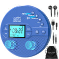 Portable CD Player with Bluetooth, Disman CD Player for Car with FM Transmitter, Rechargeable Personal